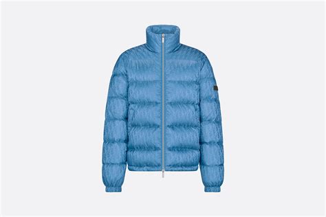 dior nylon down jacket blue|Dior oblique light blue jacket.